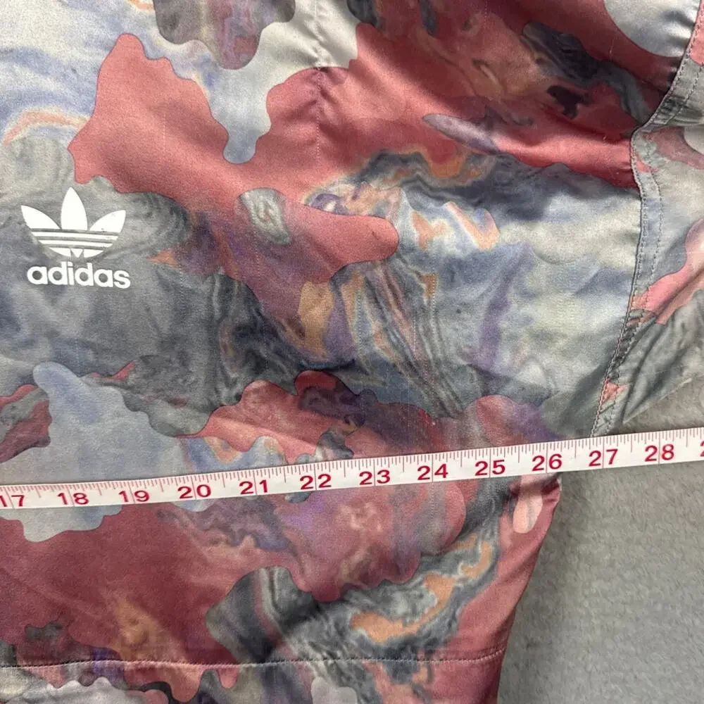 Adidas Originals Floral Abstract Anorak Windbreaker Pullover Jacket Trefoil SZ M
